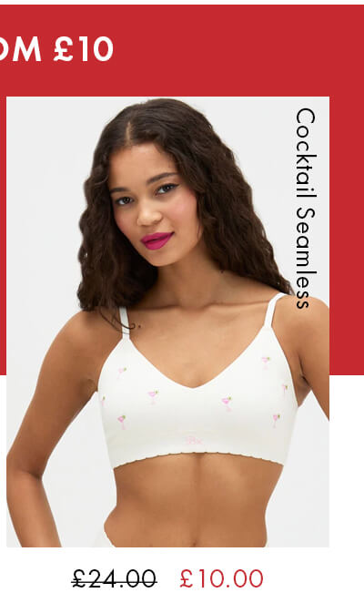 Cocktail embroidered seamless bralette