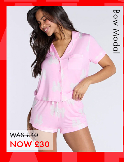 Bow modal short pyjama set