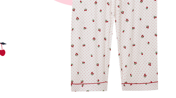 Polka rose modal pyjama set 