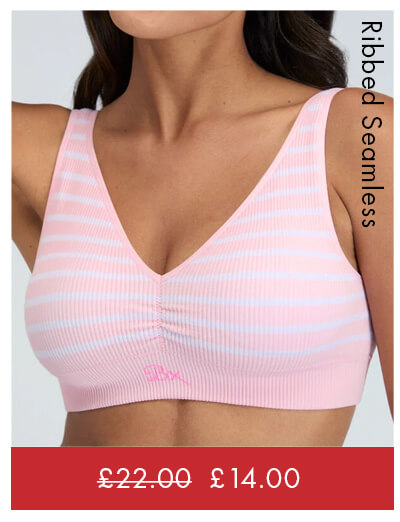 Ribbed seamless striped bralette