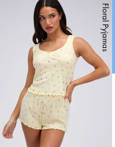 Meadow floral pointelle short pyjama set 