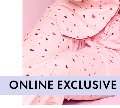 Ditsy heart fleece pyjamas in a bag