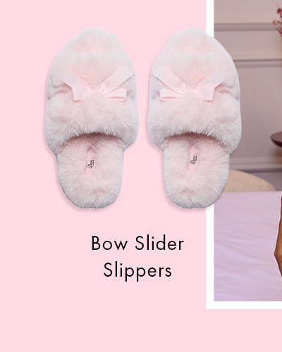 Bow slider slippers
