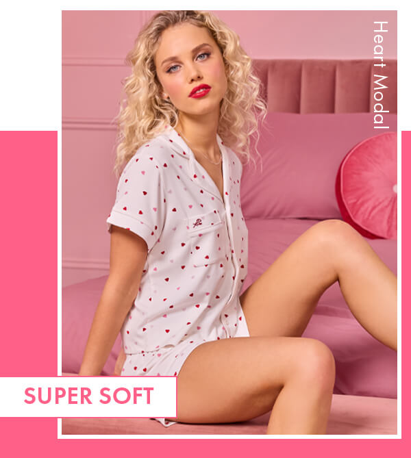 Heart modal short pyjama set 