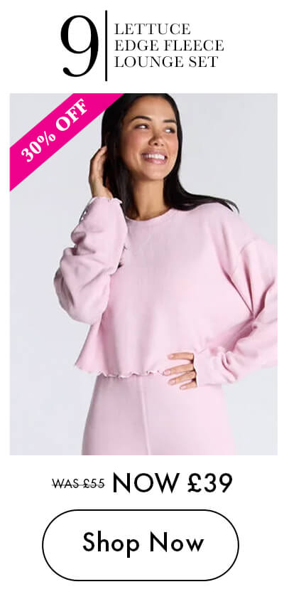 Lettuce edge fleece lounge set