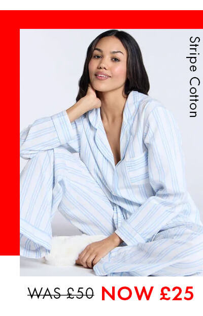 Stripe cotton pyjama set 