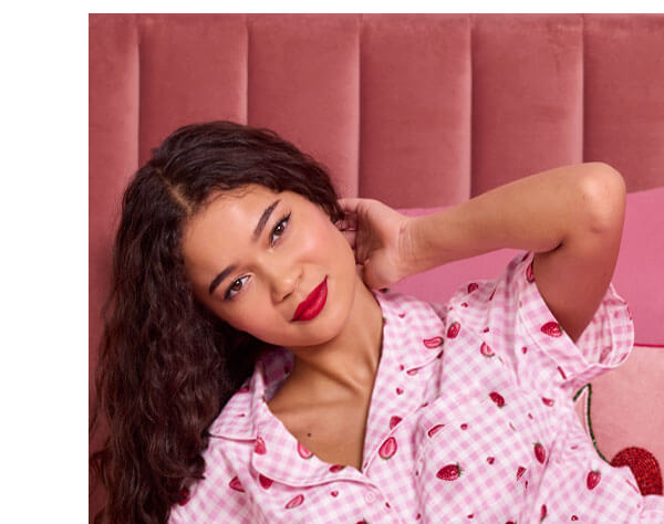 Strawberry cotton pyjama set