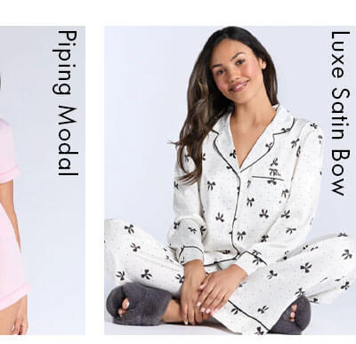 Luxe satin bow pyjama set