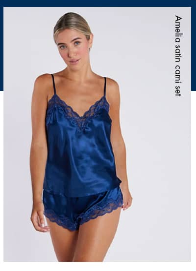 Amelia Satin cami Set