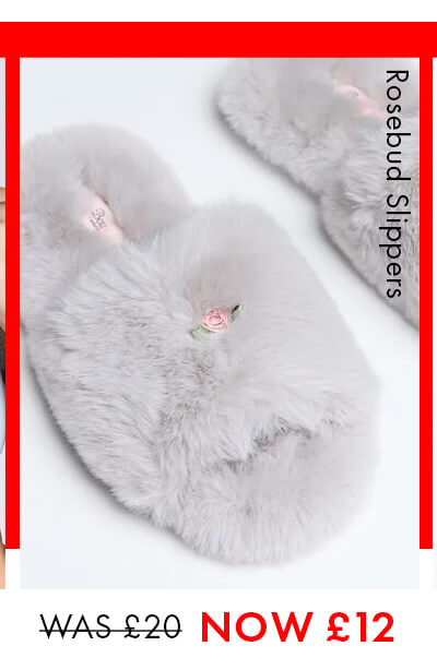 Rosebud slider slippers 
