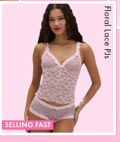 Floral lace short pyjama set