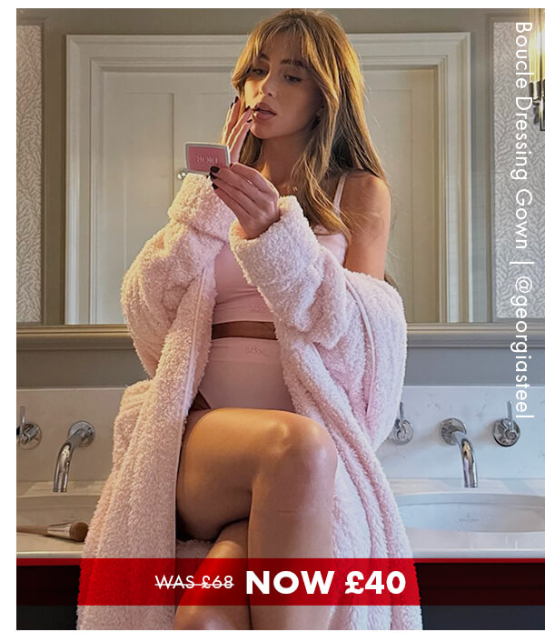 Fluffy boucle long robe