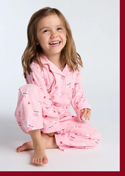 Kids dear Santa fleece pyjamas in a bag