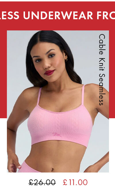 Cable knit seamless bralette