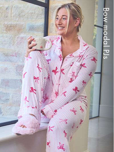 Bow modal pyjama set