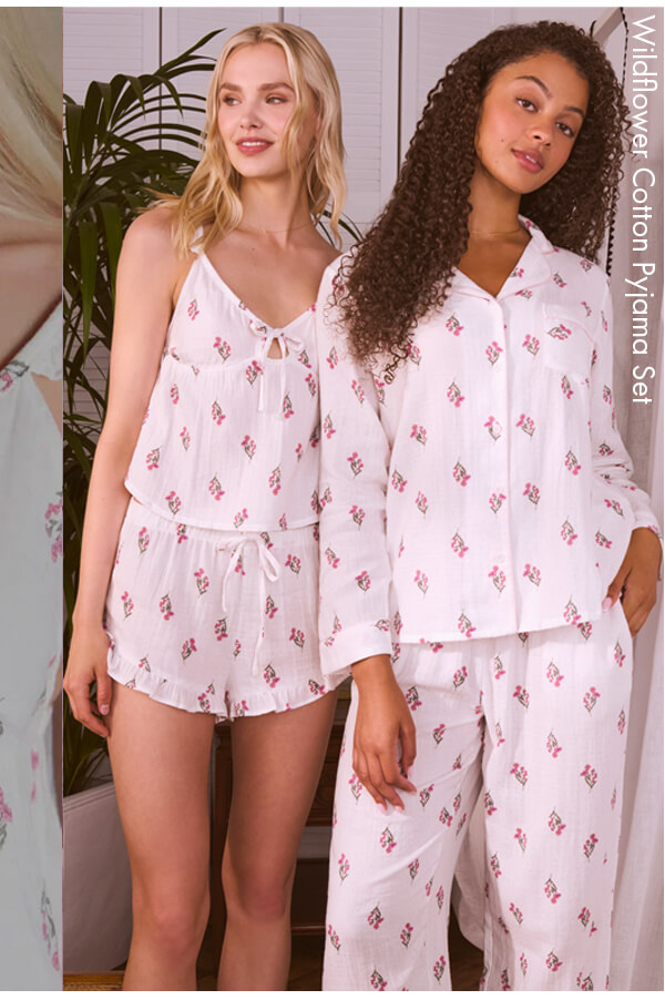 Wildflower cotton pyjama set