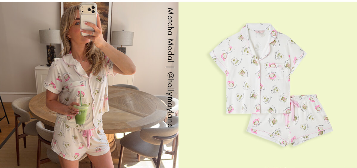 Matcha modal short pyjama set