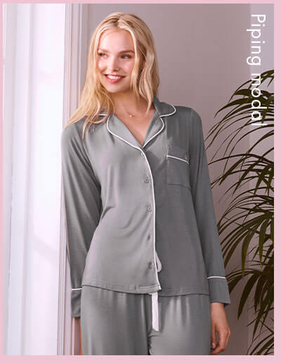 Piping modal pyjama set
