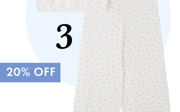 Rosebud pointelle pyjama set