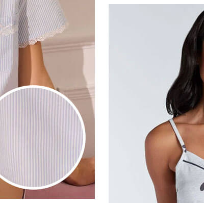Stripe cotton short pyjama set 