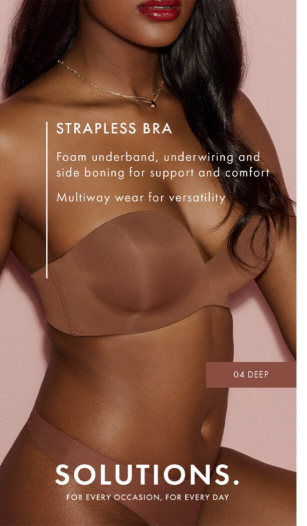 Strapless microfibre multiway bra 