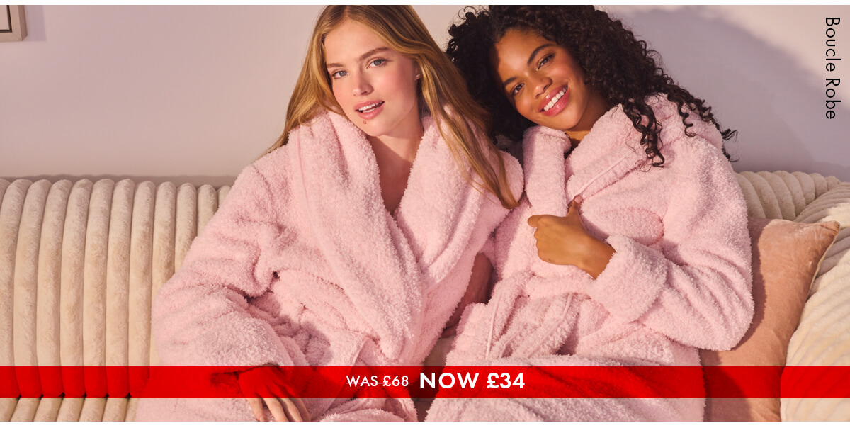 Fluffy boucle long robe