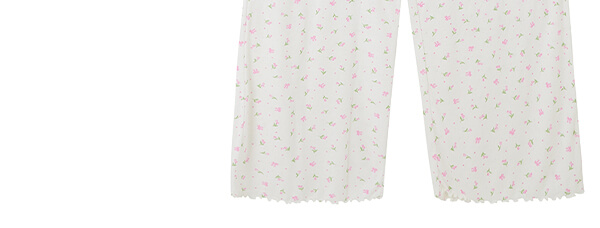 Rosebud pointelle pyjama set