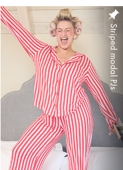Striped modal pyjama set
