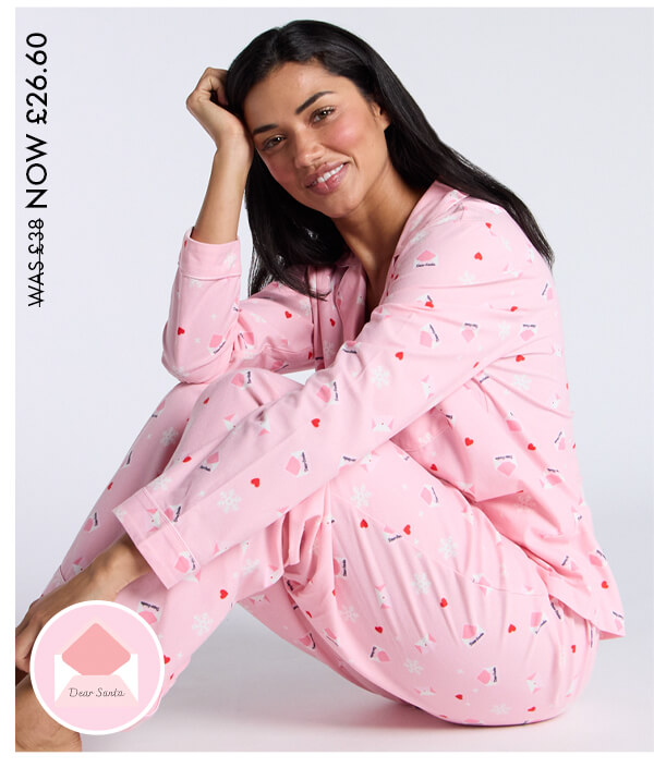 Dear Santa fleece pyjamas in a bag