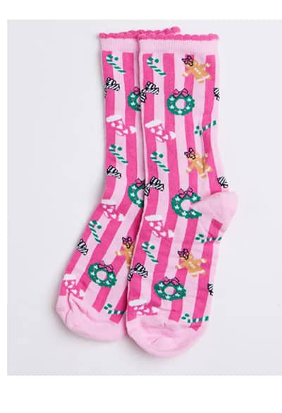 Gingerbread socks in a bag 