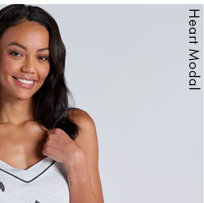Heart modal cami short pyjama set