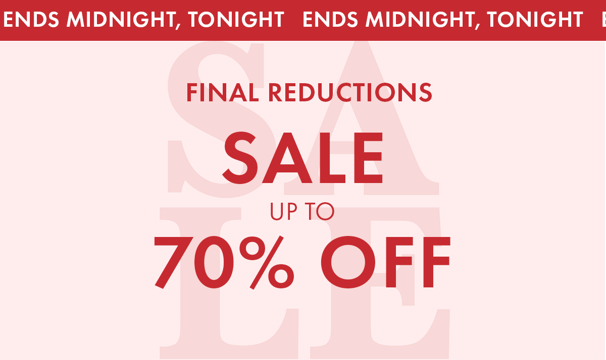 SALE UP TO 70% OFF 