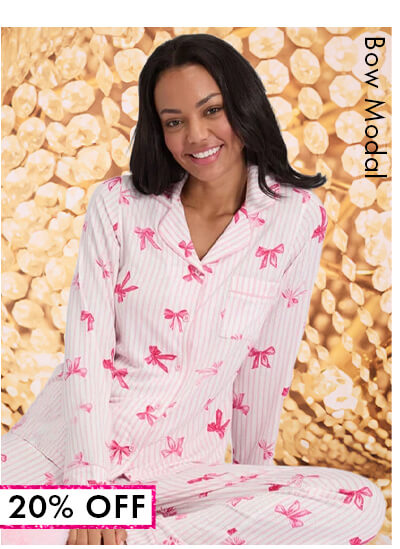 Bow modal pyjama set