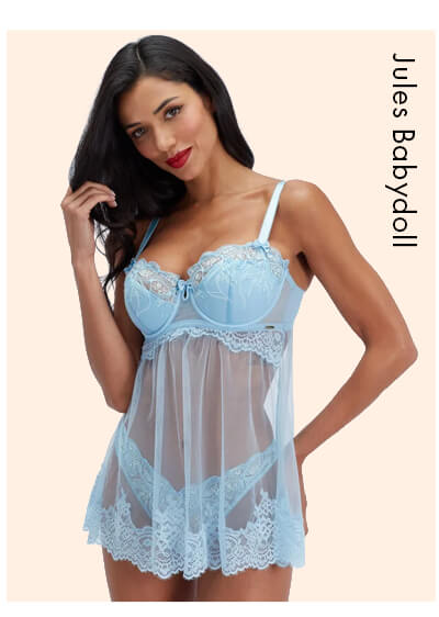 Jules bow embroidered babydoll