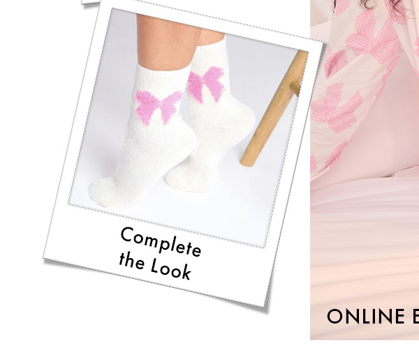 Bow fleece socks