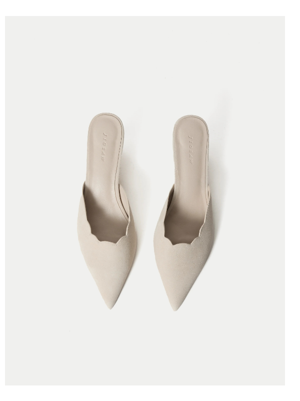 Suede Kitten Heel Mule