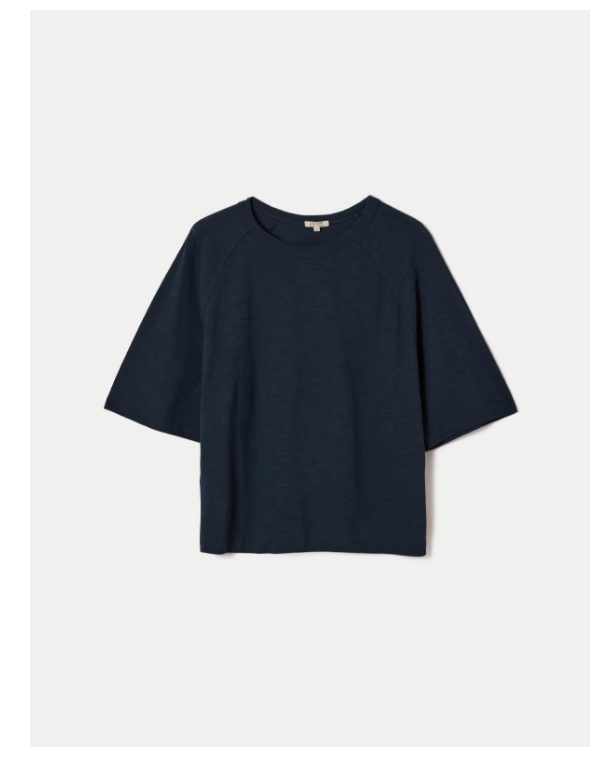 Cotton Slub Boxy Raglan T-shirt