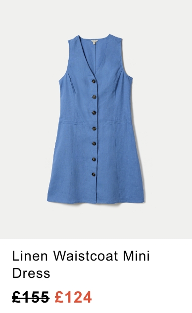 Linen Waistcoat Mini Dress