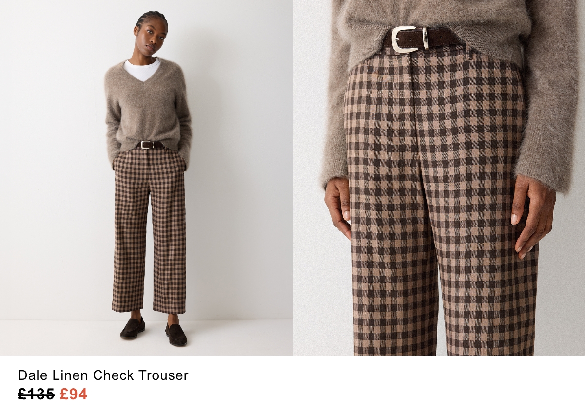 Dale Linen Check Trouser