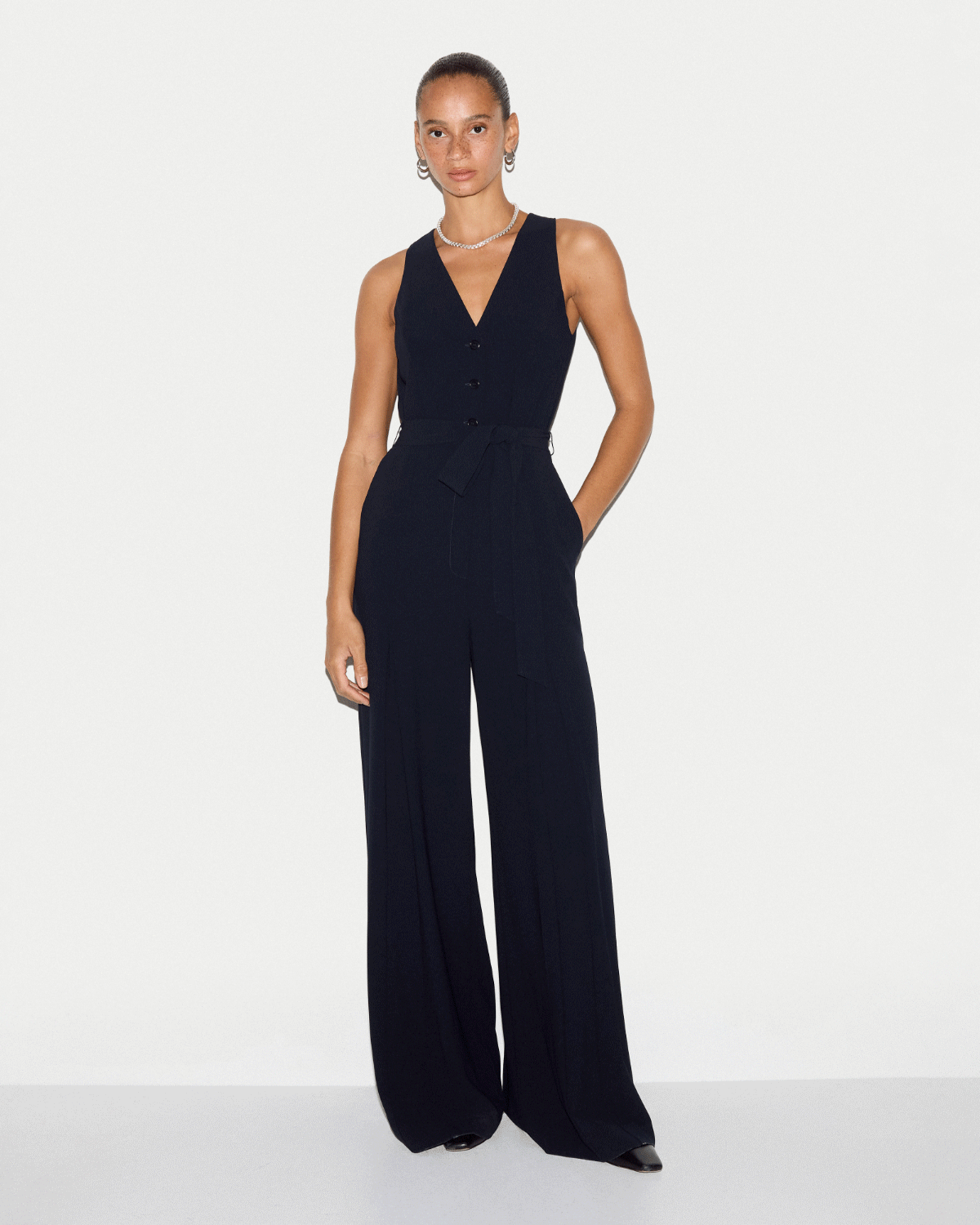 Sleeveless Tailored Jumpsuit