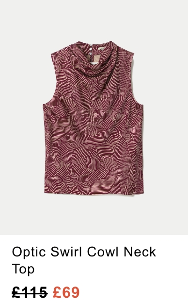Optic Swirl Cowl Neck Top