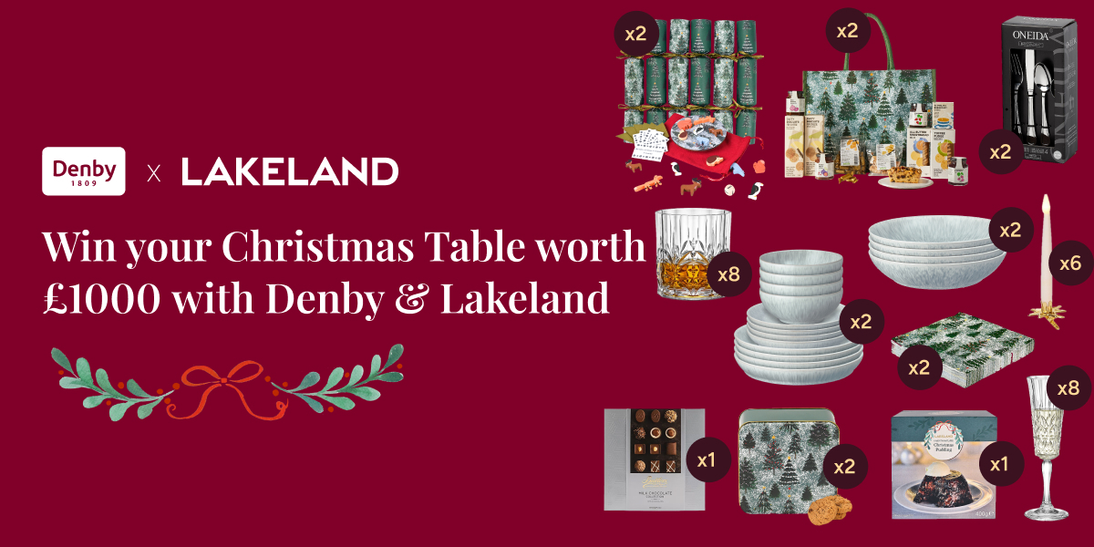 Enter our prize draw for a chance to win your Christmas table with Lakeland and Denby