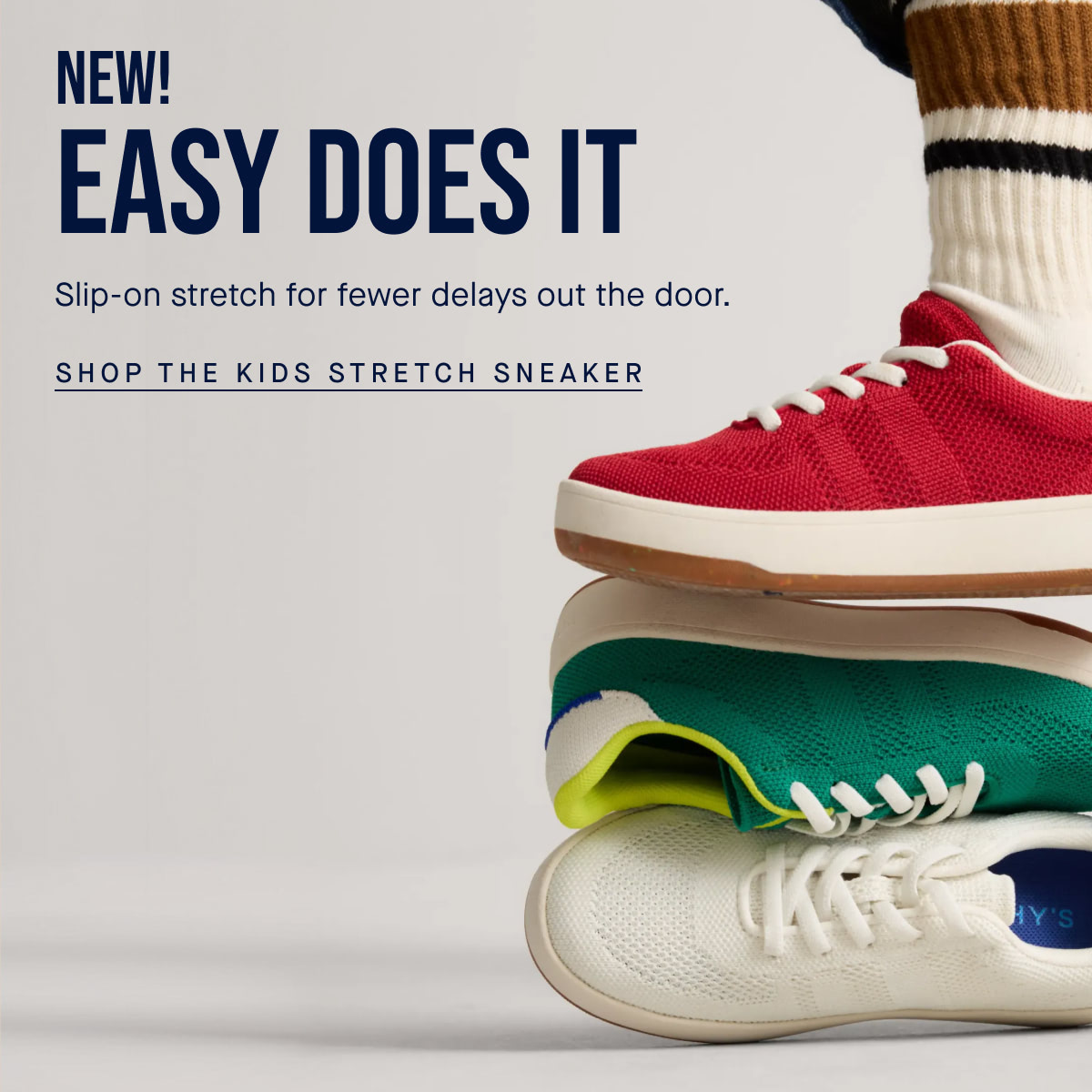 New! Easy does it SHOP THE KIDS STRETCH SNEAKER