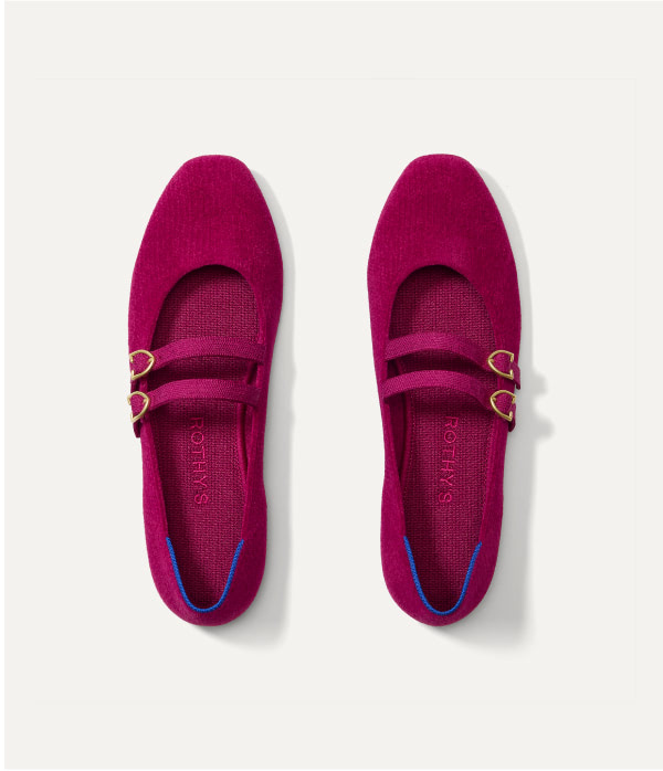 The Double Buckle Mary Jane ReVelvet™ Mulberry