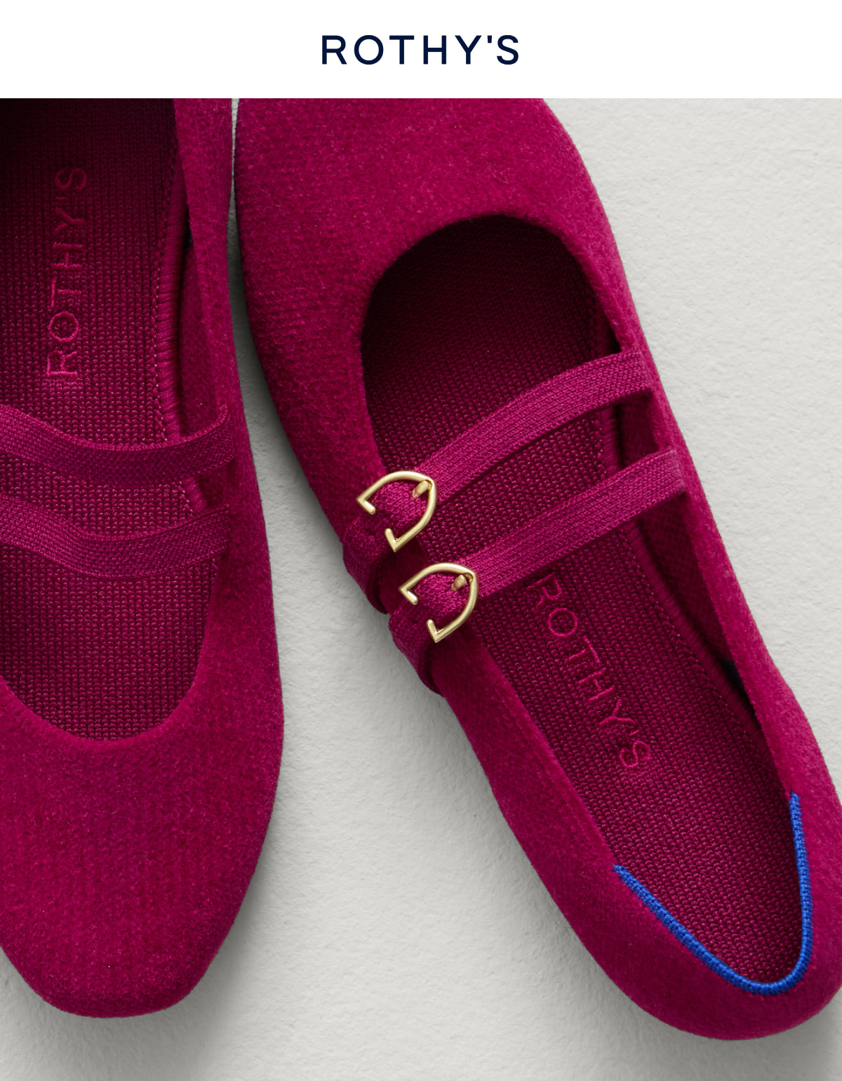 The double-buckle MJ in Mulberry.