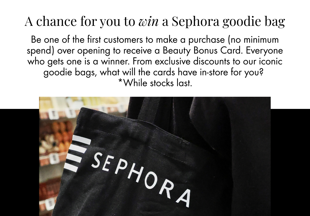 A chance for you to win a Sephora goodie bag