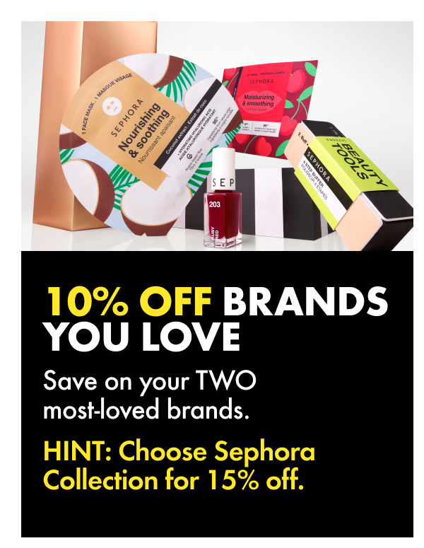 10% off brands you love