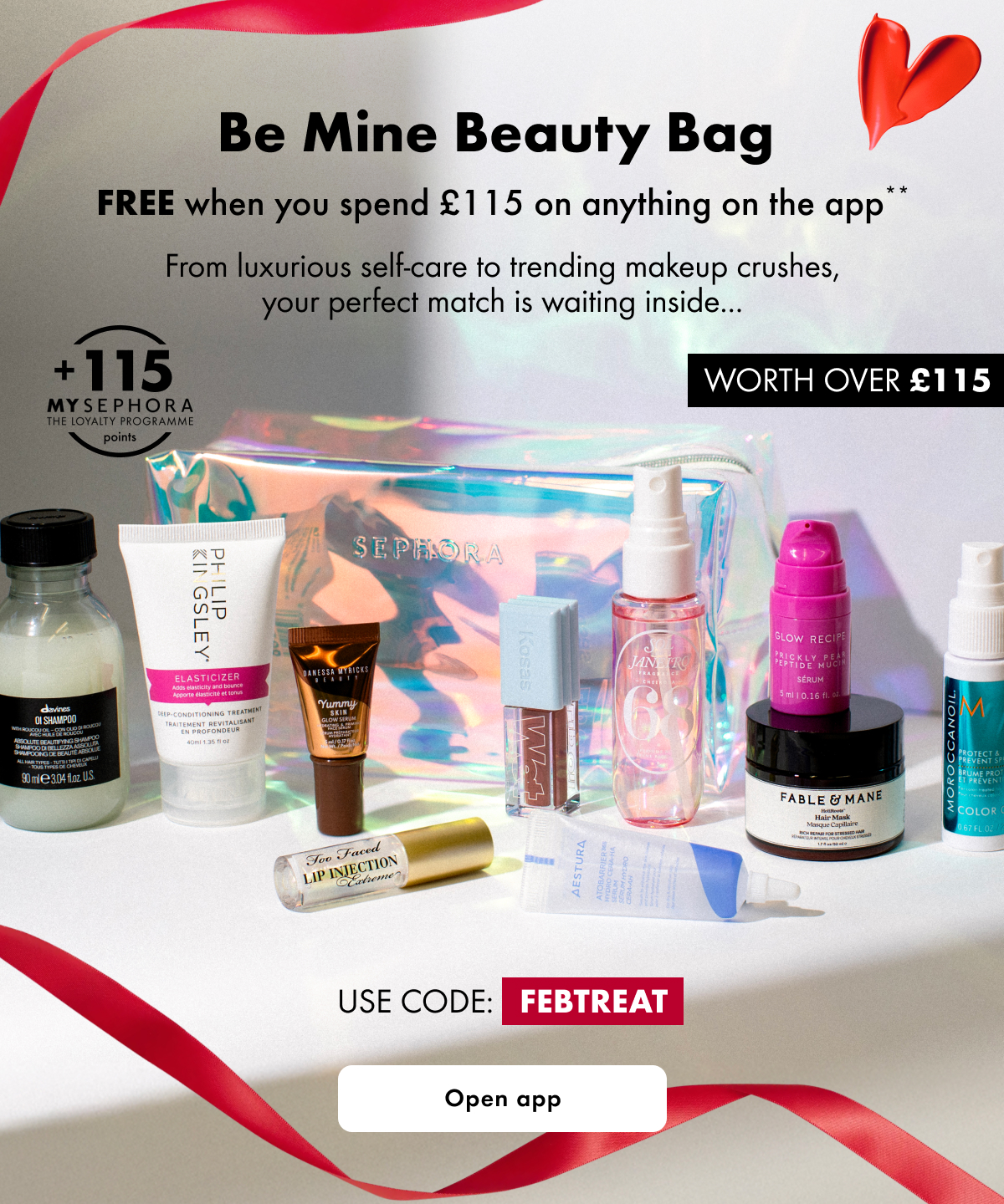 APP EXCLUSIVE BE MINE BEAUTY BAG
