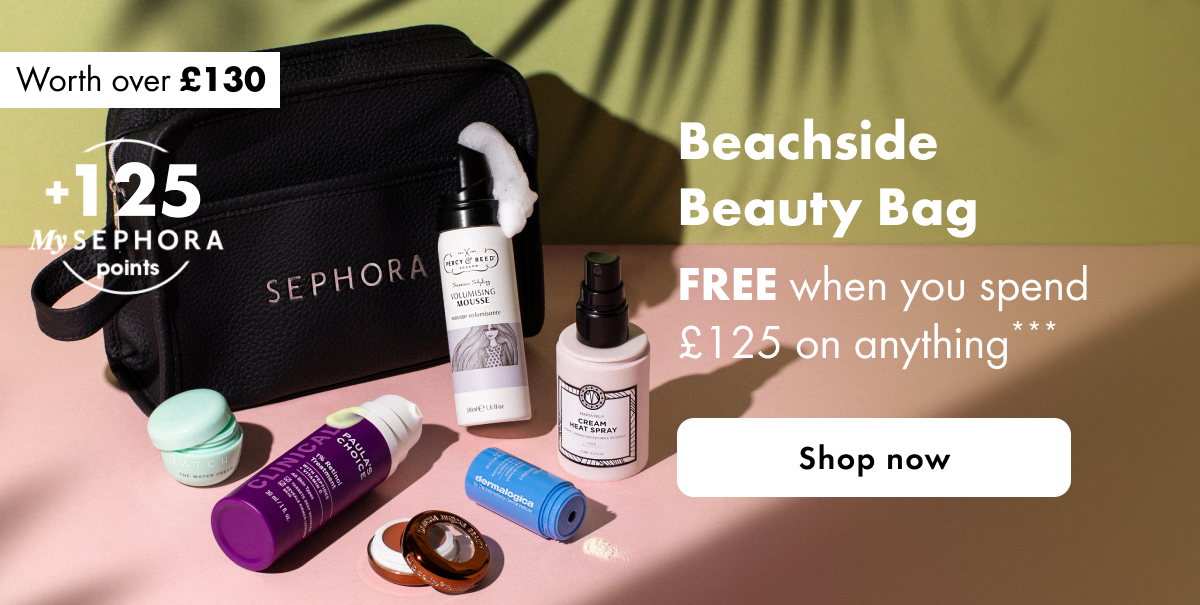 Beachside Beauty Bag FREE when you spend £125 on anything