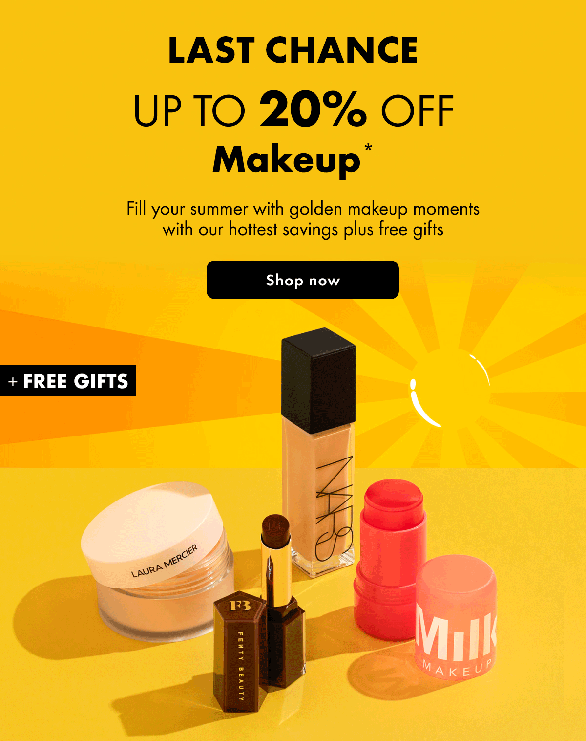 Up to 20% off makeup double points